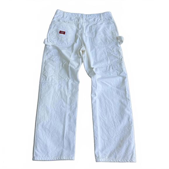 Vintage white painter dickie workwear carpenter pants 34x30 - Picture 2 of 8